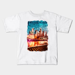 buenos aries at night Kids T-Shirt